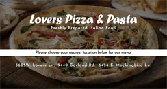 Desktop Screenshot of loverspizzaandpasta.com